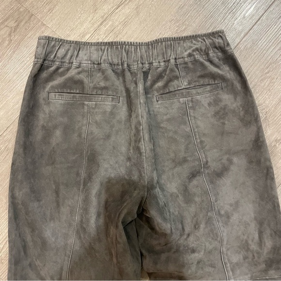 Ralph Lauren Lamb Suede Leather Pants in Sage Green - Picture 5 of 7